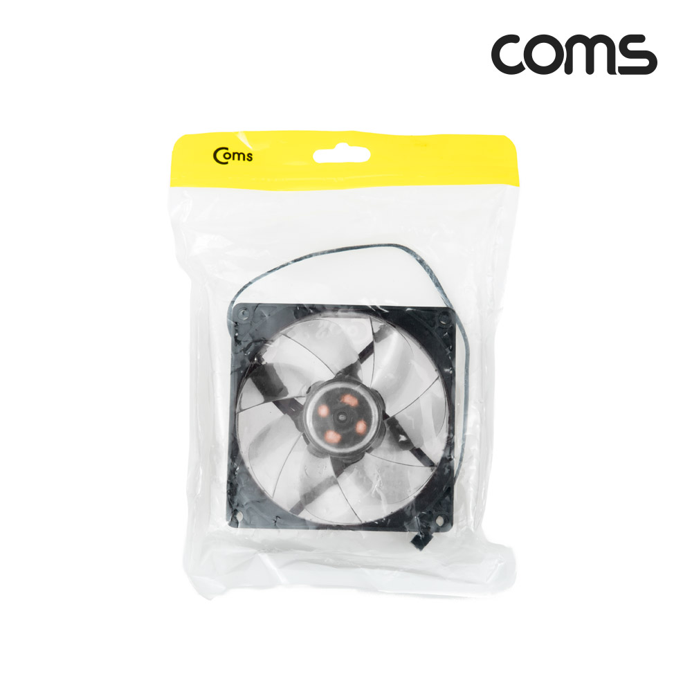 Coms 케이스 쿨러, 90mm, Case Cooler, White LED, 화이트