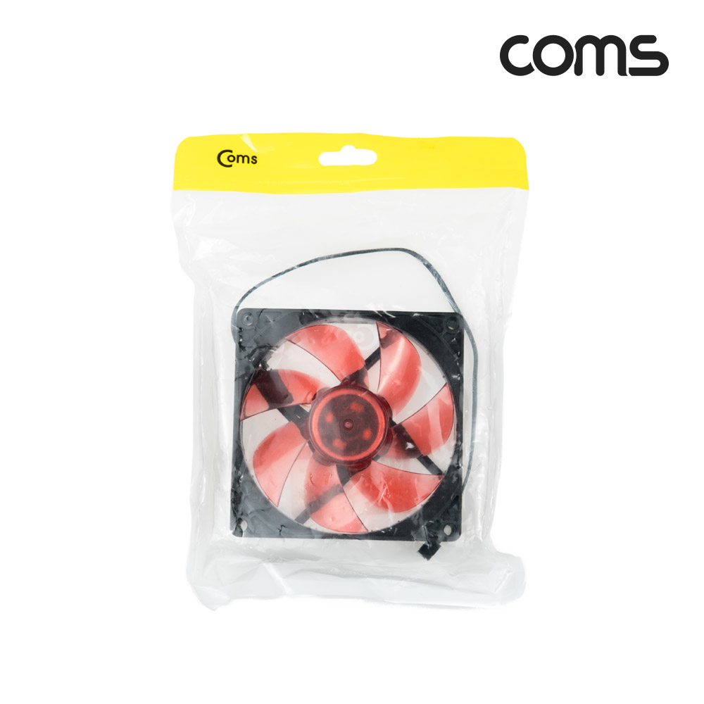 Coms 케이스 쿨러, 90mm, Case Cooler, Red LED, 레드