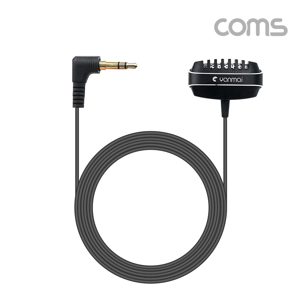 Coms 클립형 소형 마이크, 고정형, AUX 3극(4극 변환젠더 포함)