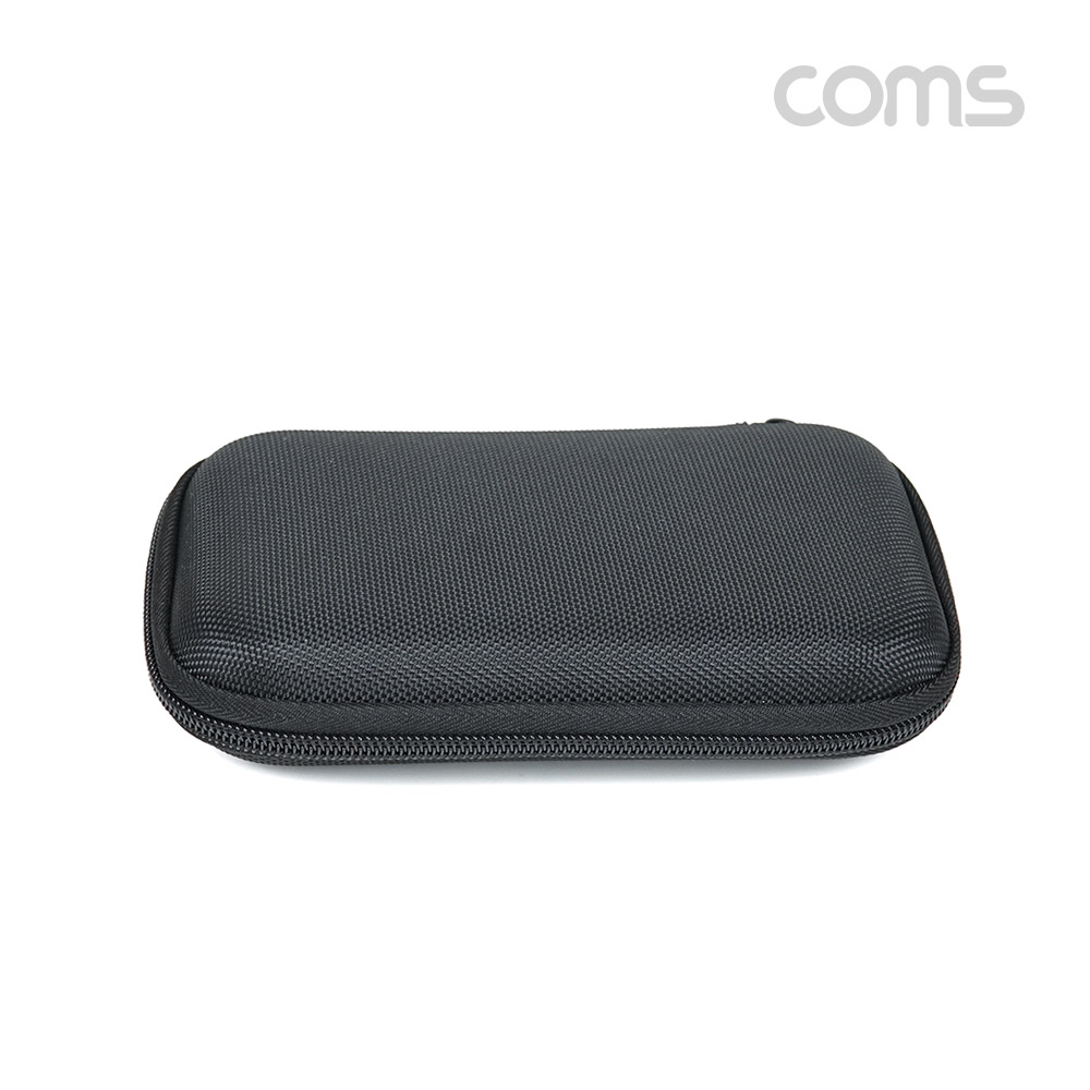 Coms 다용도 파우치 케이스, 18 X 11 X 4cm, Black, 그물망 수납, 충격 흡수(방지), (개인소지품, 케이블 등 보관 및 휴대)