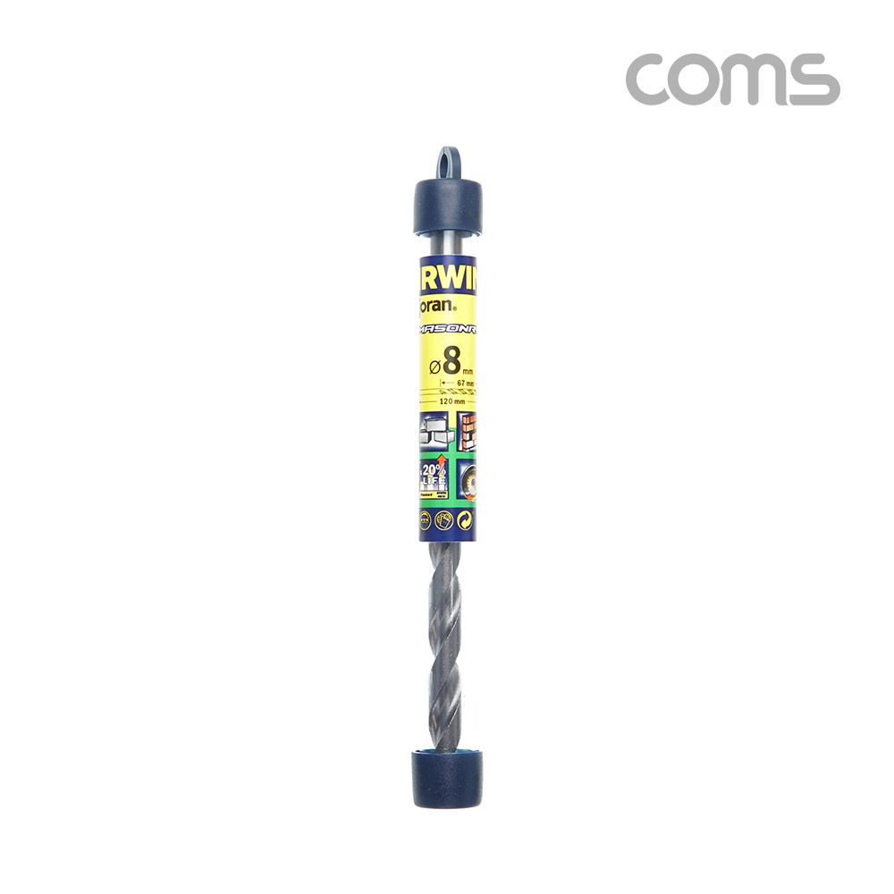 Coms 조란 JORAN 콘크리트 드릴 비트, 8Ø x 120mm, 해머 함마 비트 드릴날 콘기리 전동드릴