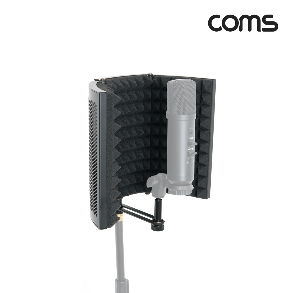 Coms 접이식 리플렉션 필터(소형), 방음부스, 방음 스크린, EVA 폼, 마이크 거치용, 거치대&마이크 미포함