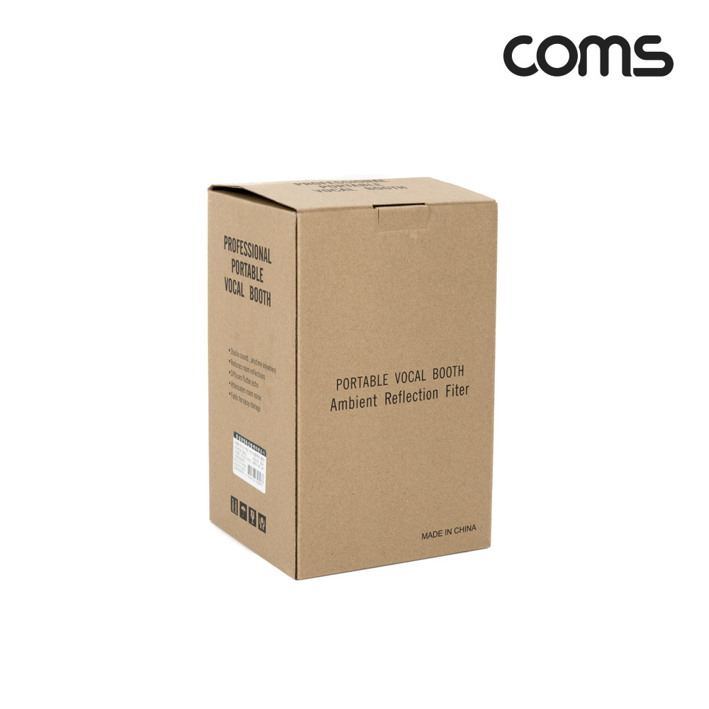 Coms 접이식 리플렉션 필터(소형), 방음부스, 방음 스크린, EVA 폼, 마이크 거치용, 거치대&마이크 미포함
