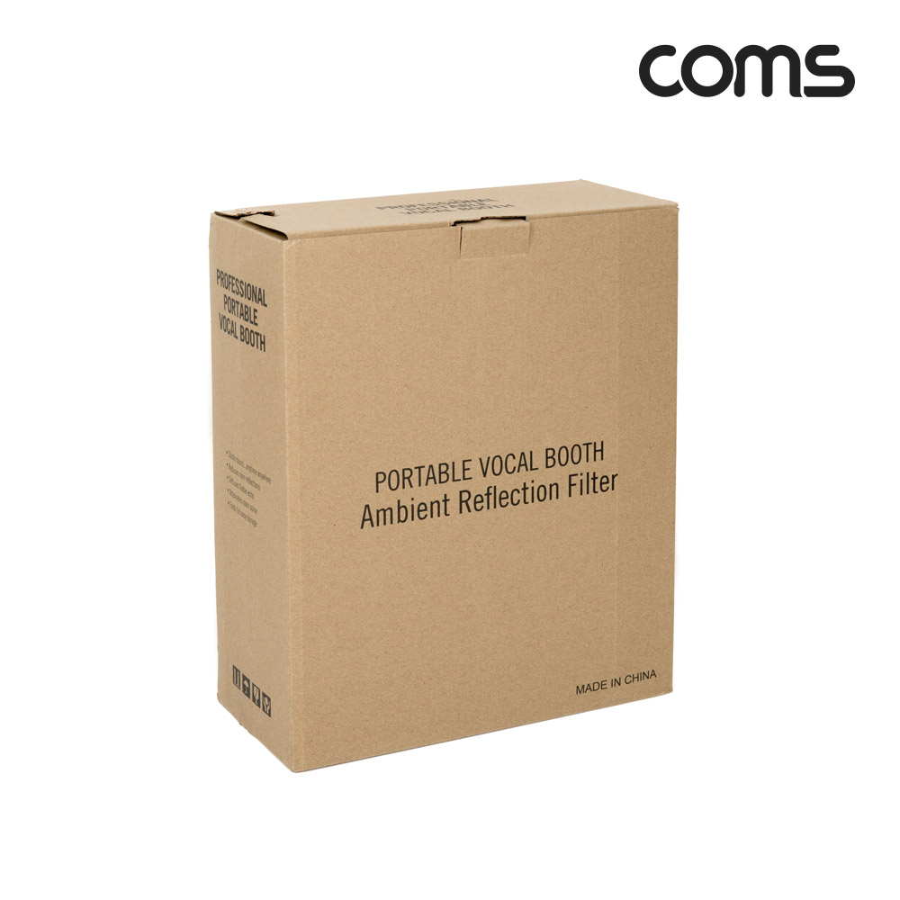 Coms 접이식 리플렉션 필터(대형), 방음부스, 방음 스크린, EVA 폼, 마이크 거치용, 거치대&마이크 미포함