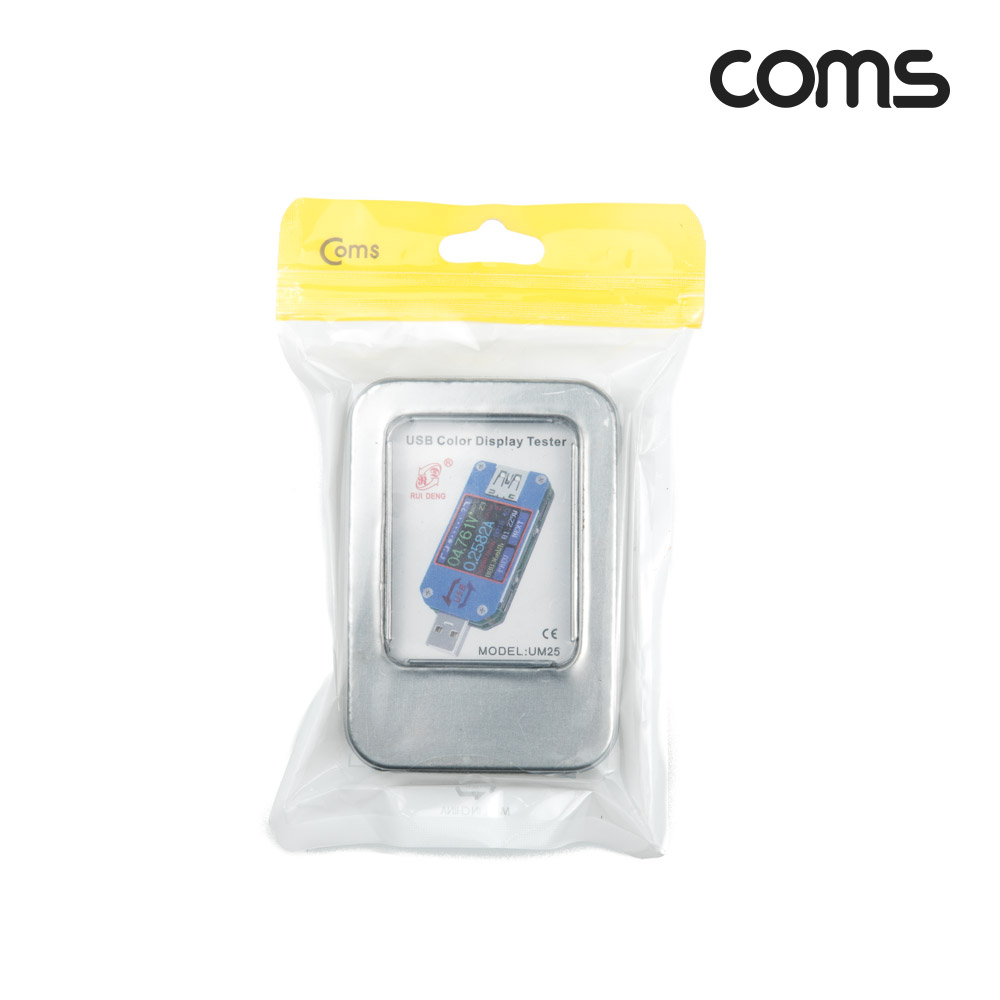 Coms USB 테스터기, 전류 전압 충전용량 측정 테스트, Type-C타입 Micro 5Pin, 마이크로 5핀, USB-A타입 지원