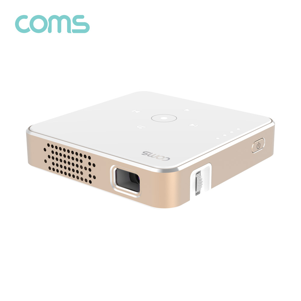 Coms 미니 DLP 멀티 빔 프로젝터, 640x360, 50안시루멘, LED 5만 시간, HDMI 케이블 증정, 스피커 내장, 가정용(휴대용)경량 프로젝터