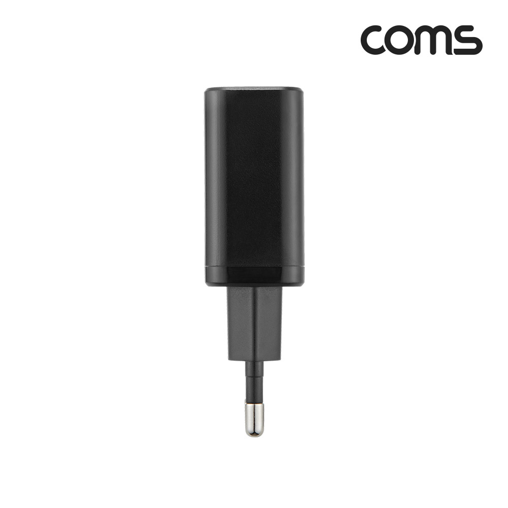 Coms G POWER 초고속 충전기, USB 3.1(Type C), 케이블 미포함, 블랙, SRJQWC-25W