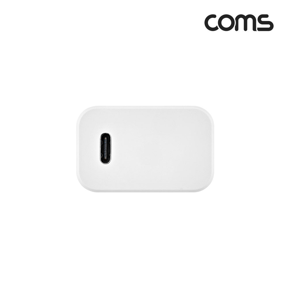 Coms G POWER 초고속 충전기, USB 3.1(Type C), 케이블 미포함, 화이트, SRJQWC-25W