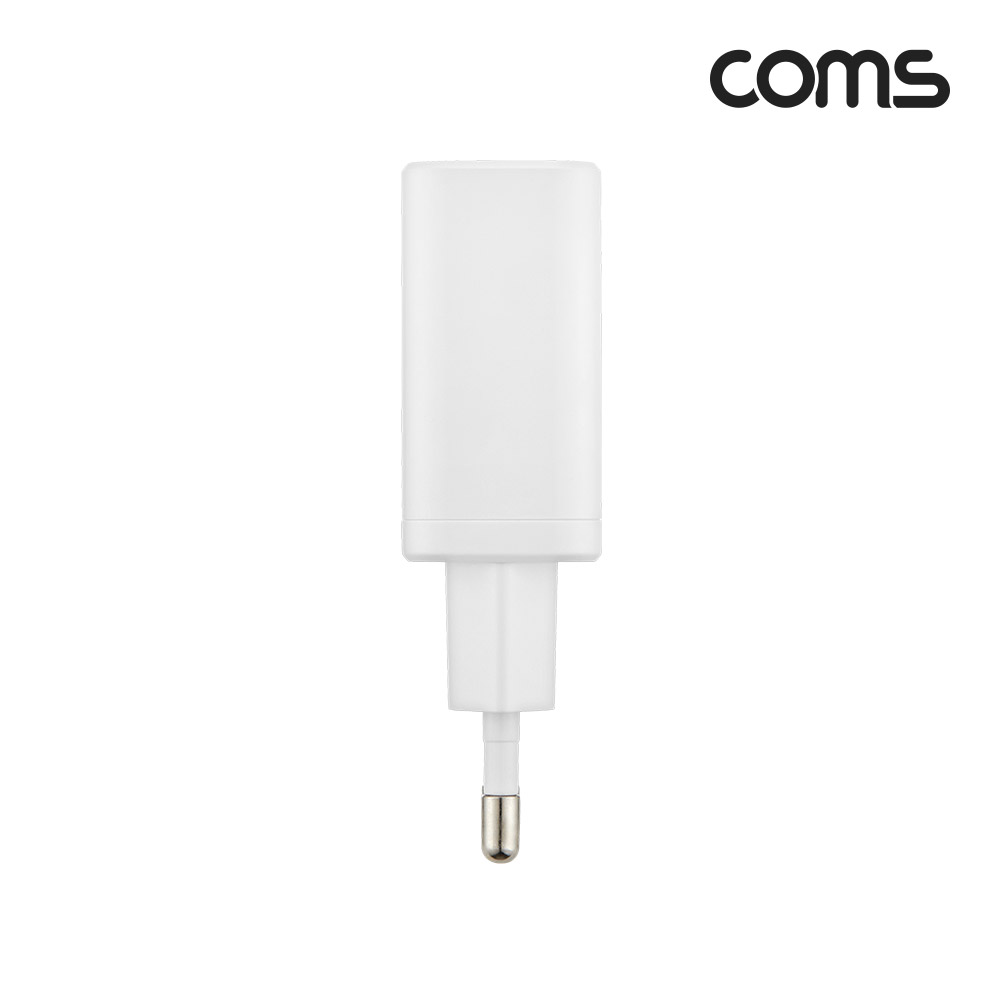 Coms G POWER 초고속 충전기, USB 3.1(Type C), 케이블 C to C 1.5M, 화이트, SRJQWC-25W