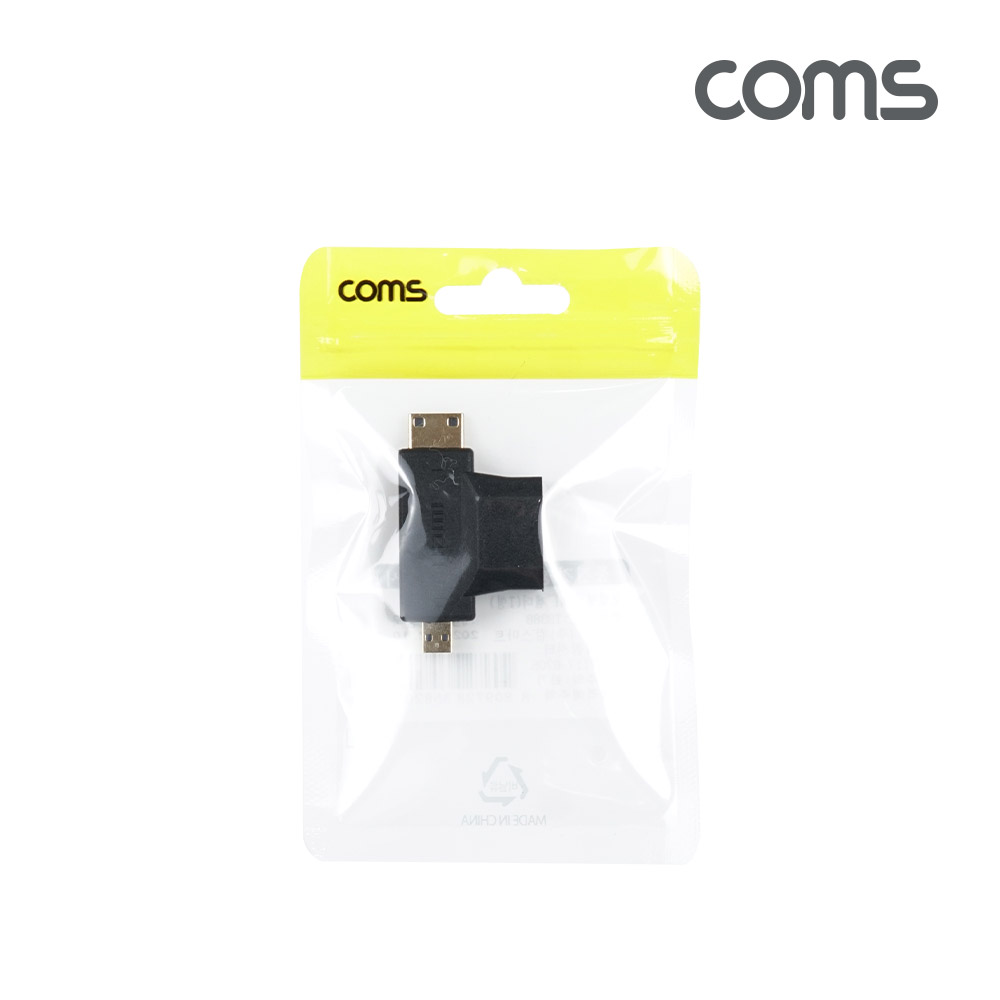 Coms Mini HDMI (M) + Micro HDMI (M) to HDMI (F) 변환 젠더 T형/ 마이크로, 미니 HDMI