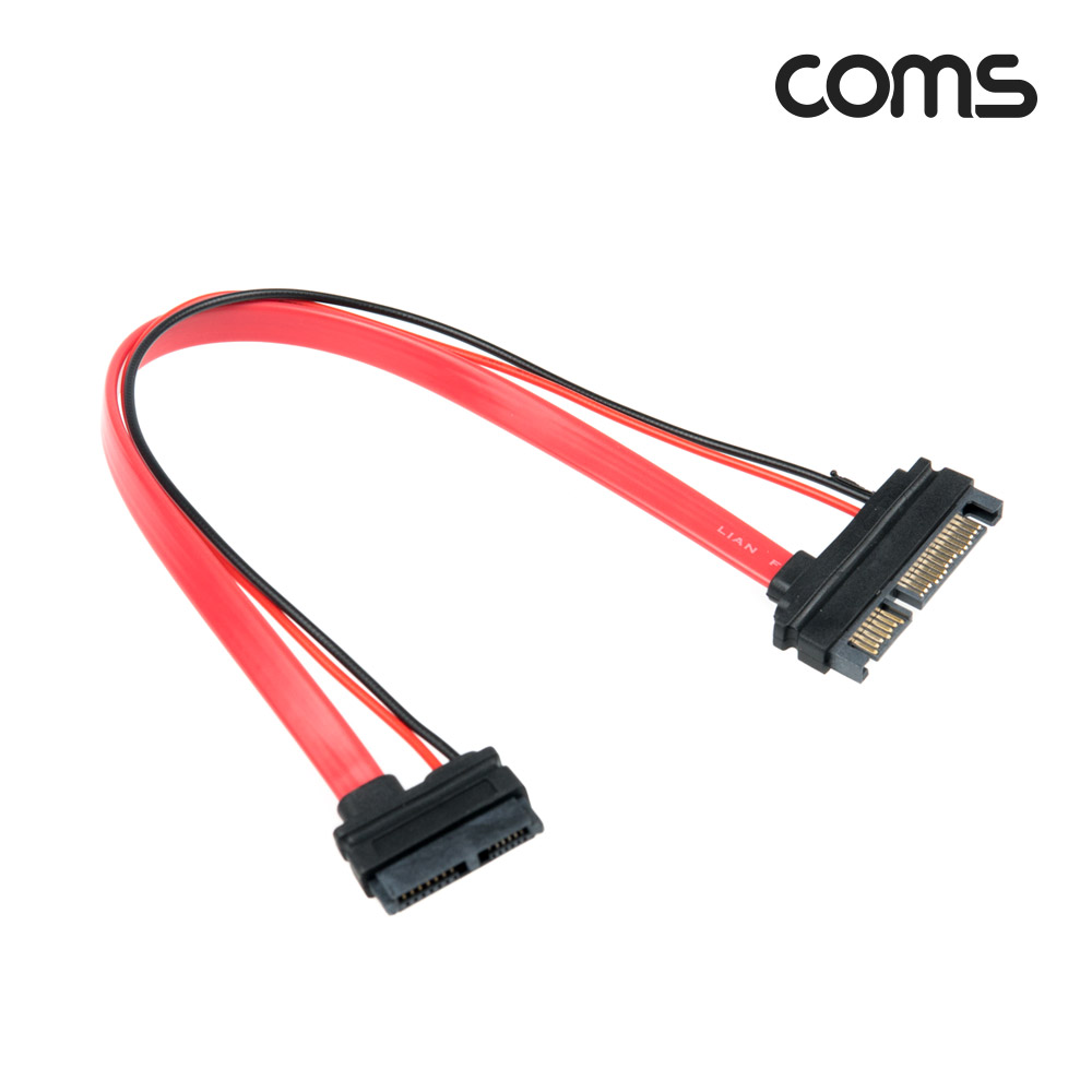 Coms SATA 변환 케이블, 젠더, Slimline to SATA 22P, 30cm, Slimline F/SATA M, 데이터 + 전원
