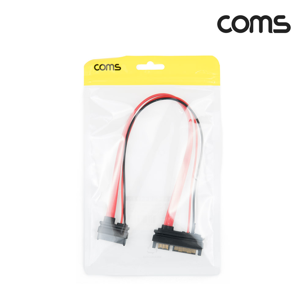 Coms SATA 변환 케이블, 젠더, Slimline to SATA 22P, 30cm, Slimline F/SATA M, 데이터 + 전원