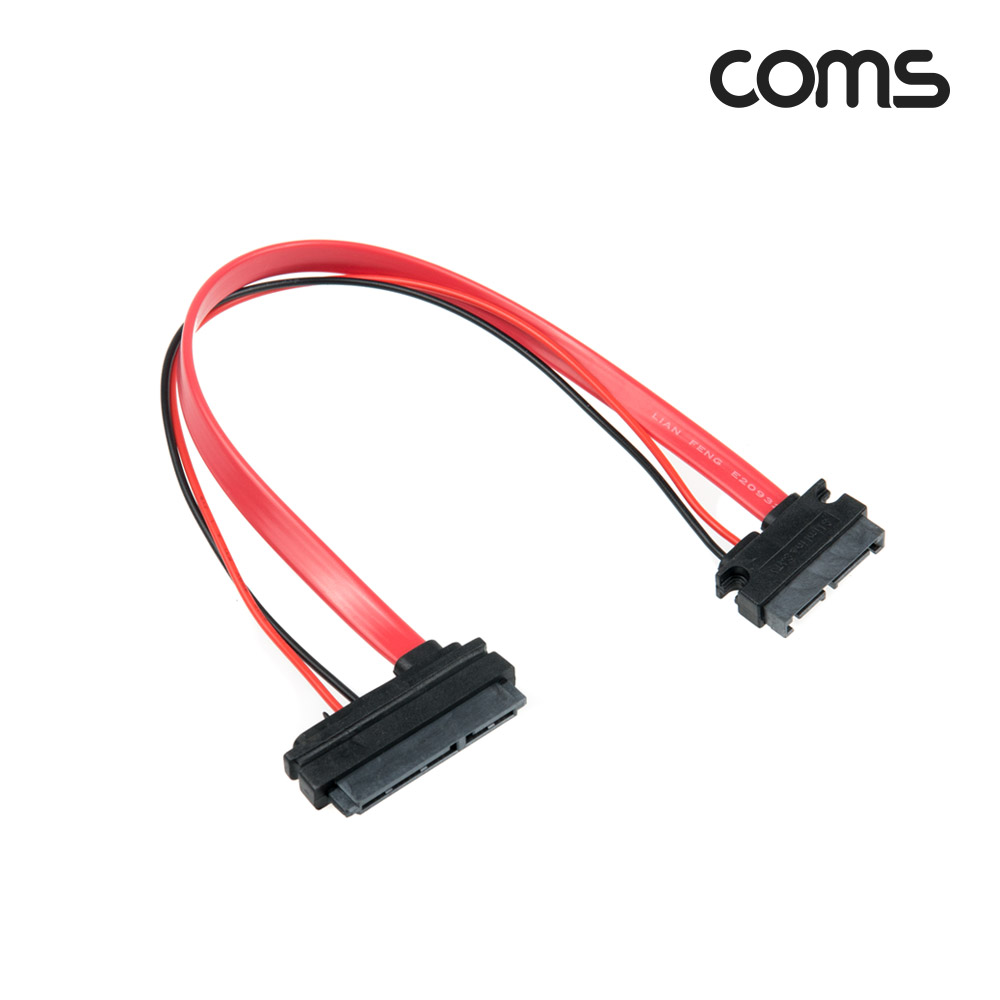 Coms SATA 변환 케이블, 젠더, Slimline to SATA 22P, 30cm, Slimline M/SATA F, 데이터 + 전원