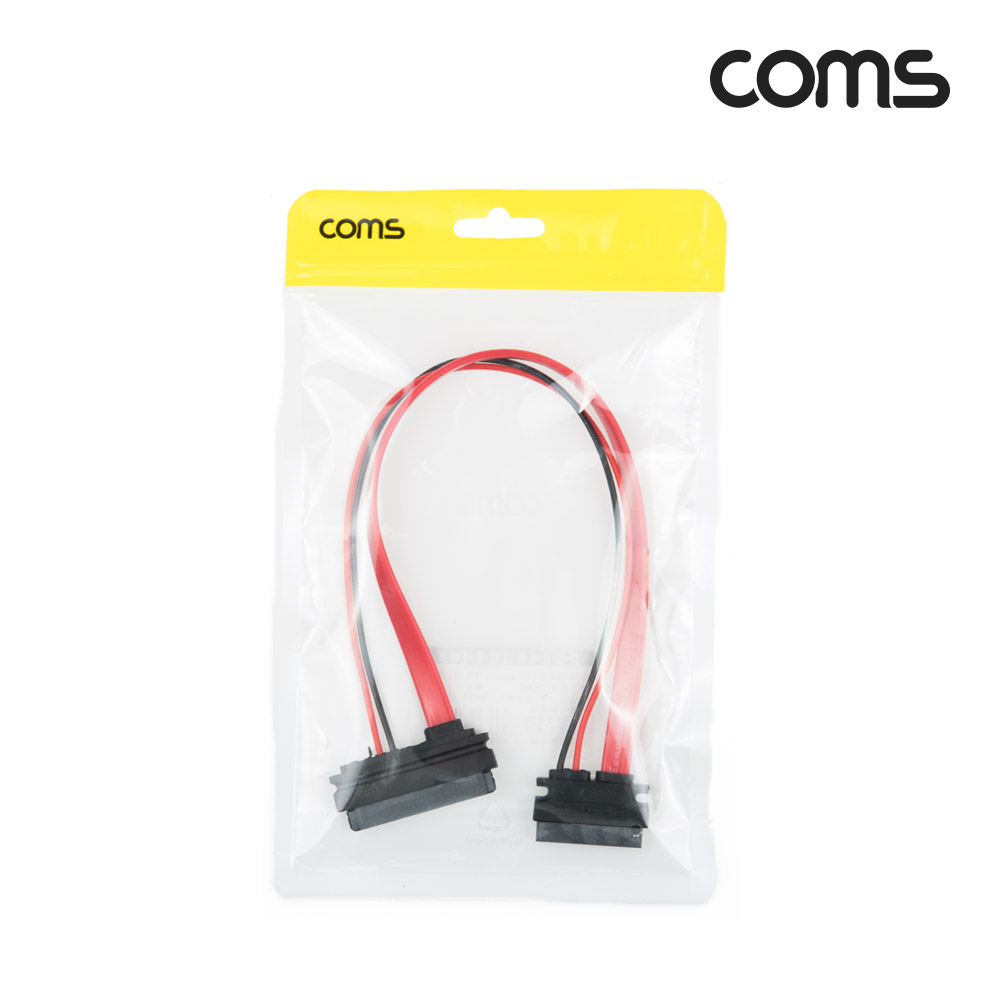 Coms SATA 변환 케이블, 젠더, Slimline to SATA 22P, 30cm, Slimline M/SATA F, 데이터 + 전원