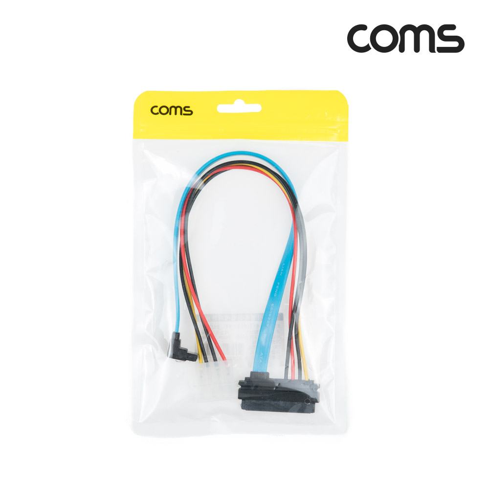 Coms SATA 변환 케이블, 젠더, SATA + IDE 4P to SATA 22P, 30cm, 데이터 + 전원