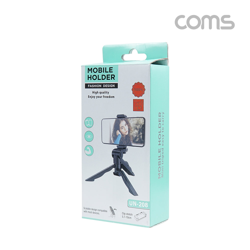 Coms 소형 스마트폰 삼각대 / 1단형 / 거치대 포함, 미니(mini), 접이식, 휴대용
