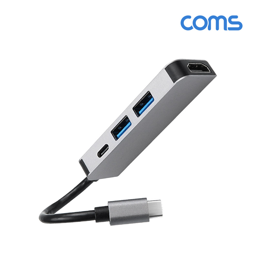 Coms USB 3.1 (Type C) 멀티 도킹&허브 / USB 3.0 Type A x 2 + HDMI + Type C(PD/CATA) 포트