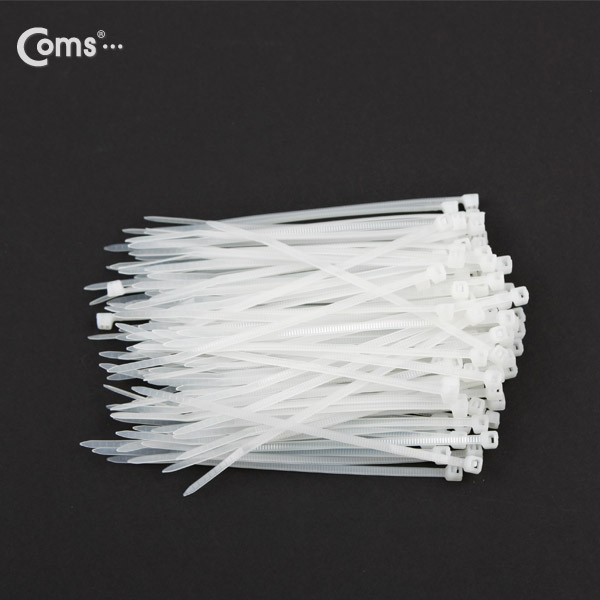 Coms 케이블 타이(1봉/100pcs) CHS-3 흰색, 100mm x 3mm