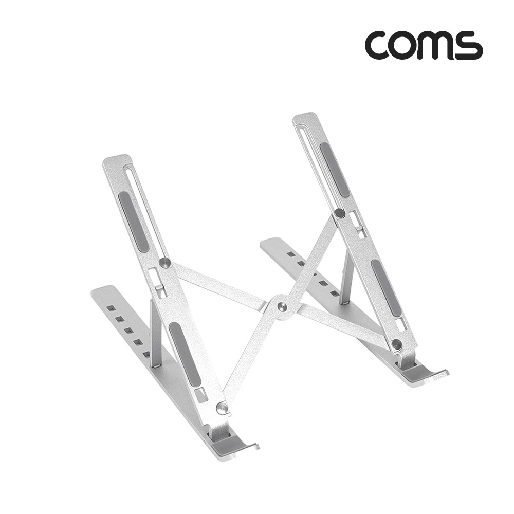 Coms 접이식 알루미늄 노트북 / 태블릿 스탠드 / 거치대 / 다용도 / 받침대 / 6단 각도 조절