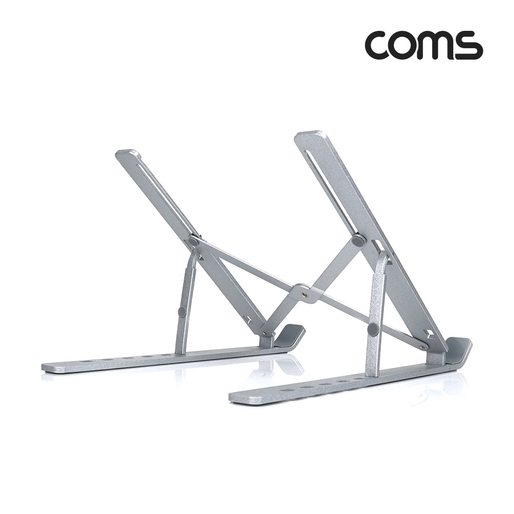 Coms 접이식 알루미늄 노트북 / 태블릿 스탠드 / 거치대 / 다용도 / 받침대 / 6단 각도 조절
