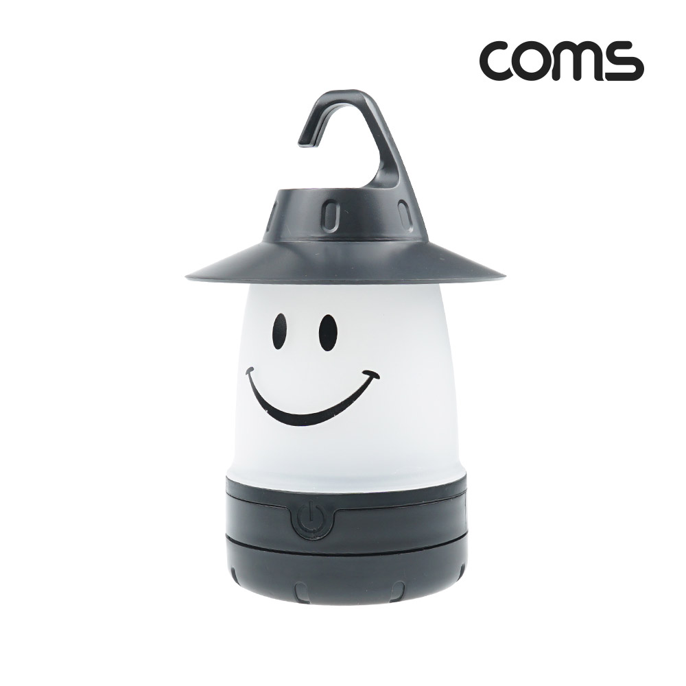 Coms LED 램프(랜턴), 후레쉬(손전등), 스마일 미소 디자인, 야간 활동(등산, 레저, 캠핑, 낚시 등), 감성 인테리어