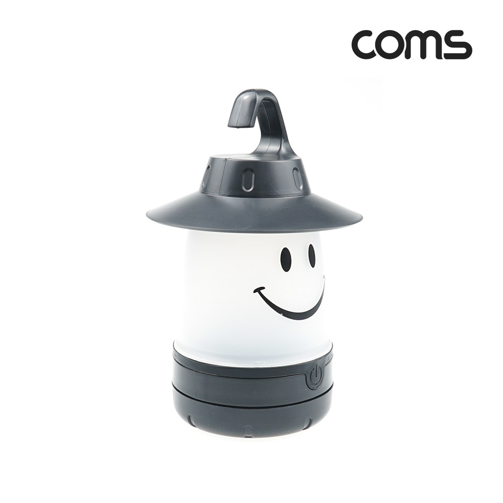 Coms LED 램프(랜턴), 후레쉬(손전등), 스마일 미소 디자인, 야간 활동(등산, 레저, 캠핑, 낚시 등), 감성 인테리어