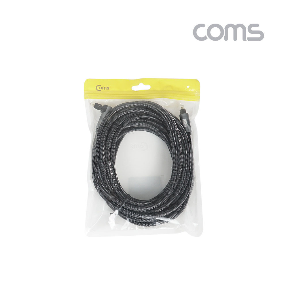 Coms EMK 오디오 광 꺾임(꺽임) 케이블(2∮/각-각) 5M, Toslink to Toslink, 회전 가능, 사운드바 연결