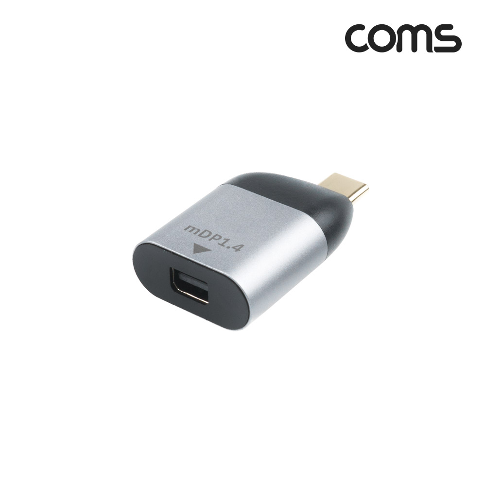 Coms USB 3.1(Type C) to 미니 디스플레이포트 컨버터, 변환젠더, C타입 to Mini DP, MDP, 4K@60Hz UHD, Mini DisplayPort