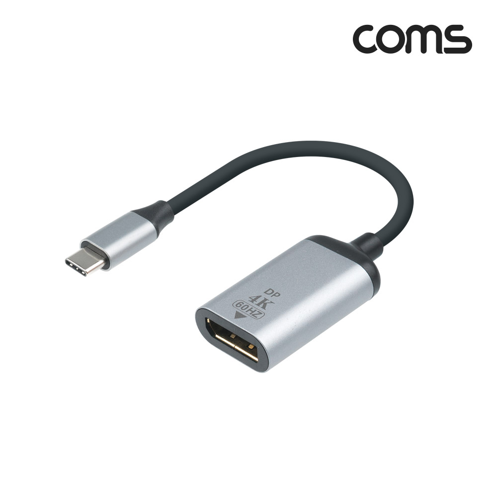 Coms USB 3.1(Type C) to 디스플레이포트 컨버터 20cm, 변환 케이블, C타입 to DP, 4K@60Hz UHD, DisplayPort