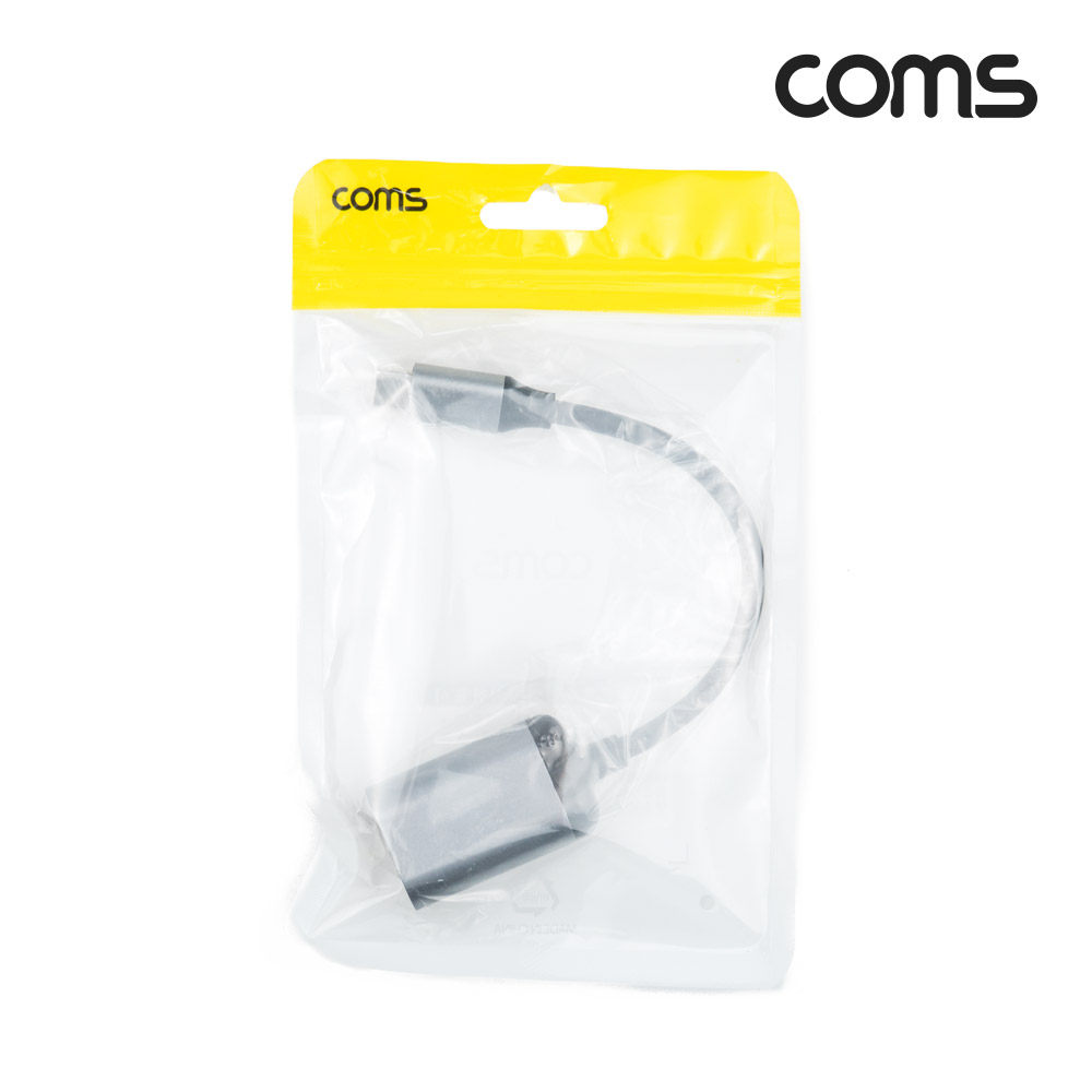 Coms USB 3.1(Type C) to VGA 컨버터 20cm, 변환 케이블, C타입(M) to VGA(F), 1080p@60Hz FHD, D-SUB RGB