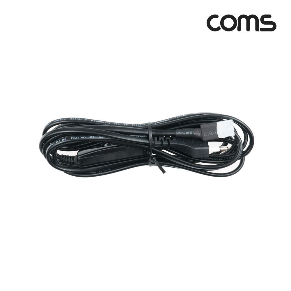 Coms AC 전원 스위치 케이블(2P 커넥터), LED 등기구 전용(LED65K120/LED50K120), 250V-2.5A, 3M