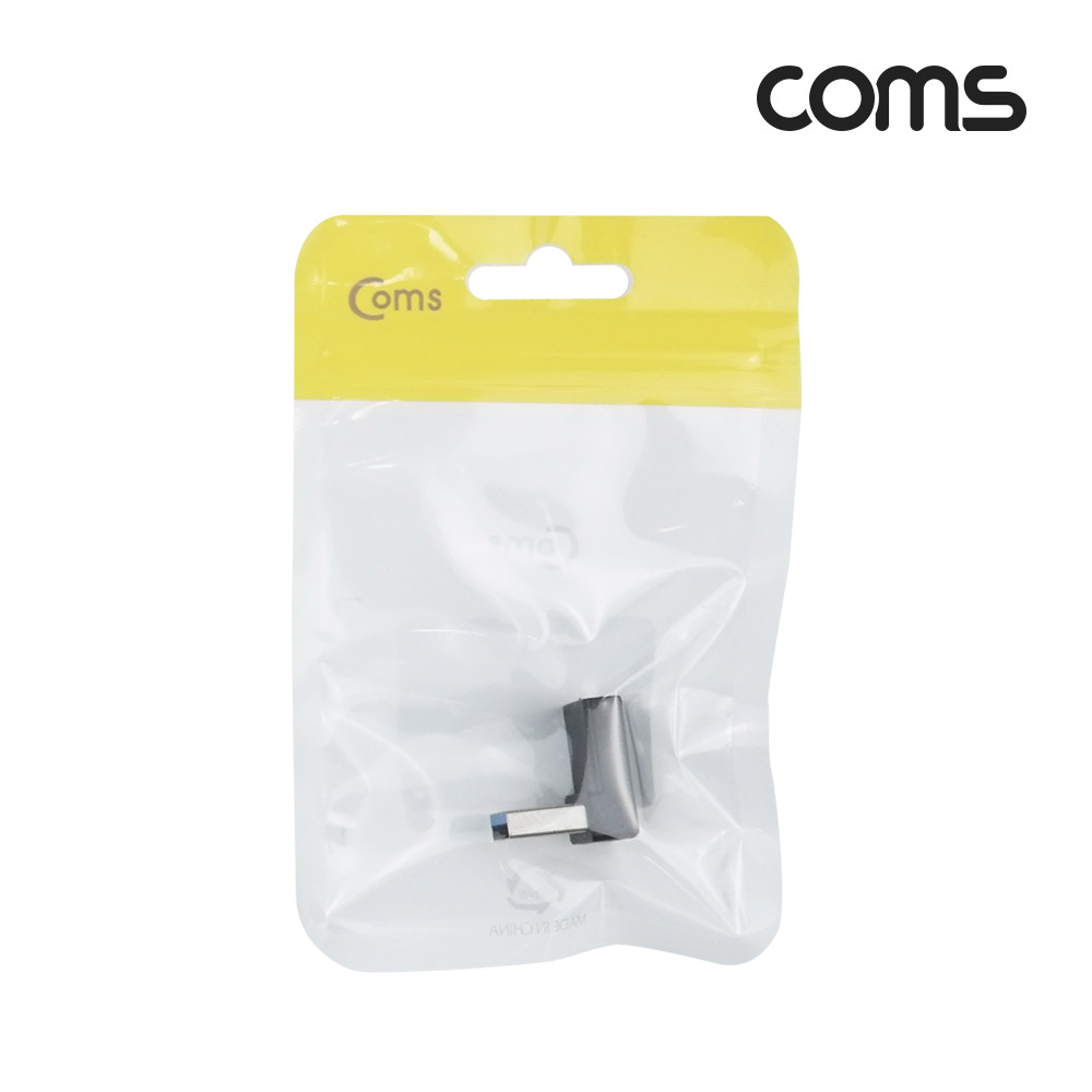 Coms USB 3.1(Type C) 3.0 꺾임 변환 젠더(Type C F to USB Type A 3.0 M) Short, A타입, C타입, Black, 상향 꺾임(꺽임), 5Gbps 고속전송