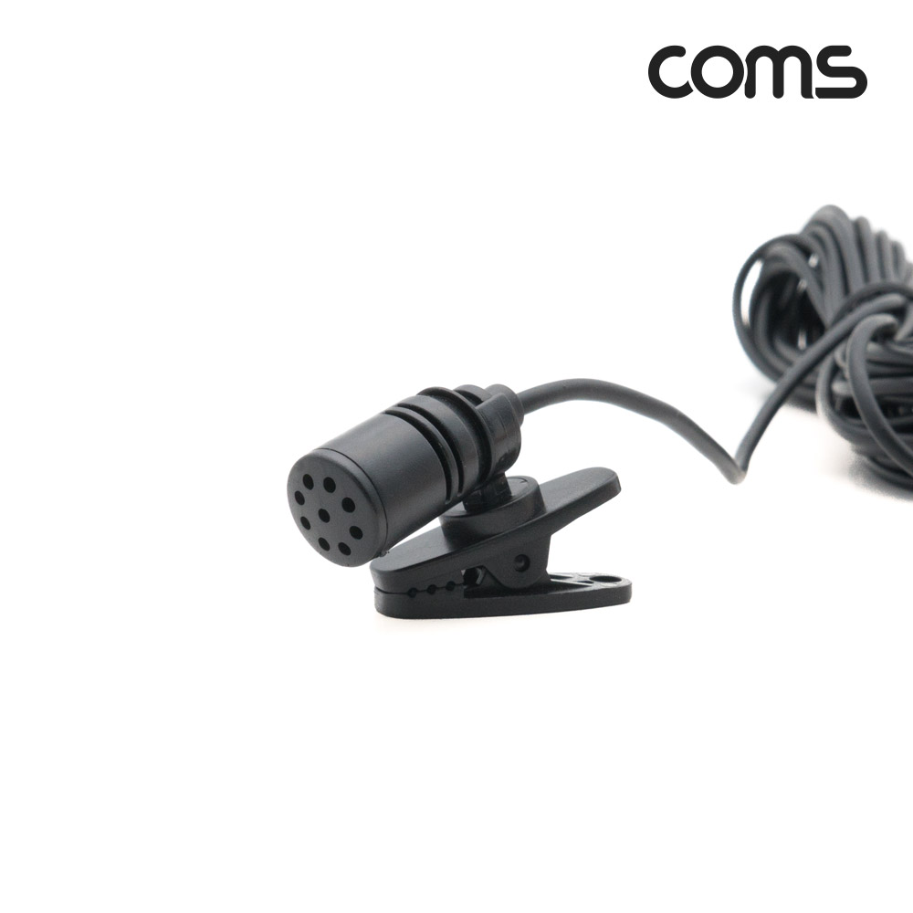 Coms 콘덴서 클립형 핀 마이크 6M, 3.5mm 모노, 6.3(6.5), 고감도, 스피커/앰프 연결