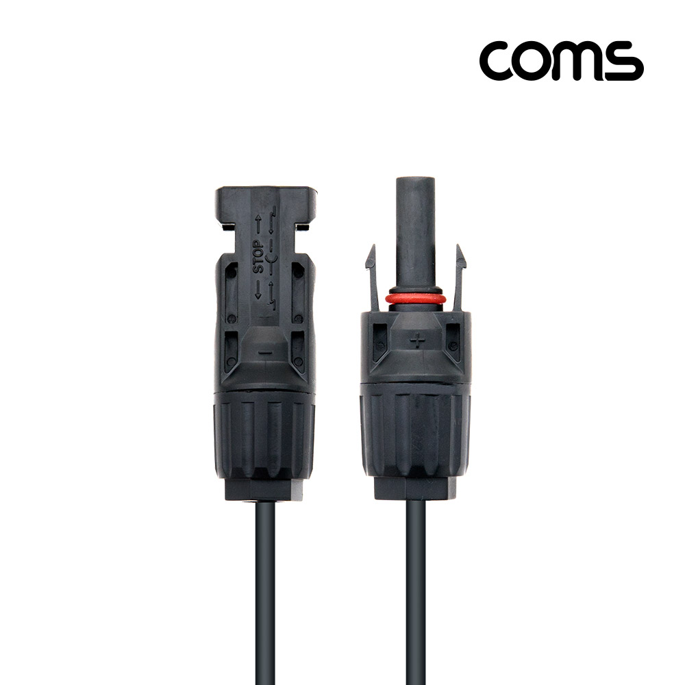 Coms 태양광 MC4 3M 충전 케이블, 연장, Male x 1, Female x 1, 태양광 패널, 방수 커넥터, 10AWG