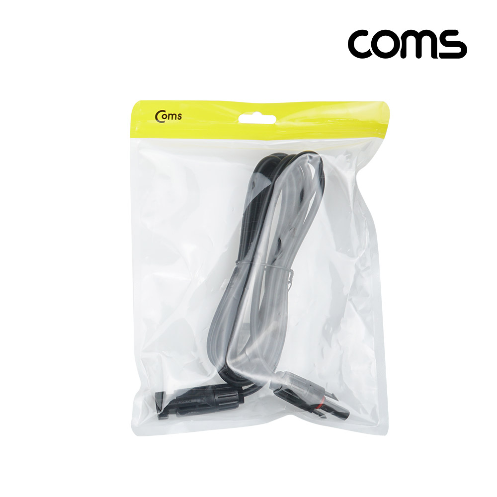 Coms 태양광 MC4 3M 충전 케이블, 연장, Male x 1, Female x 1, 태양광 패널, 방수 커넥터, 10AWG