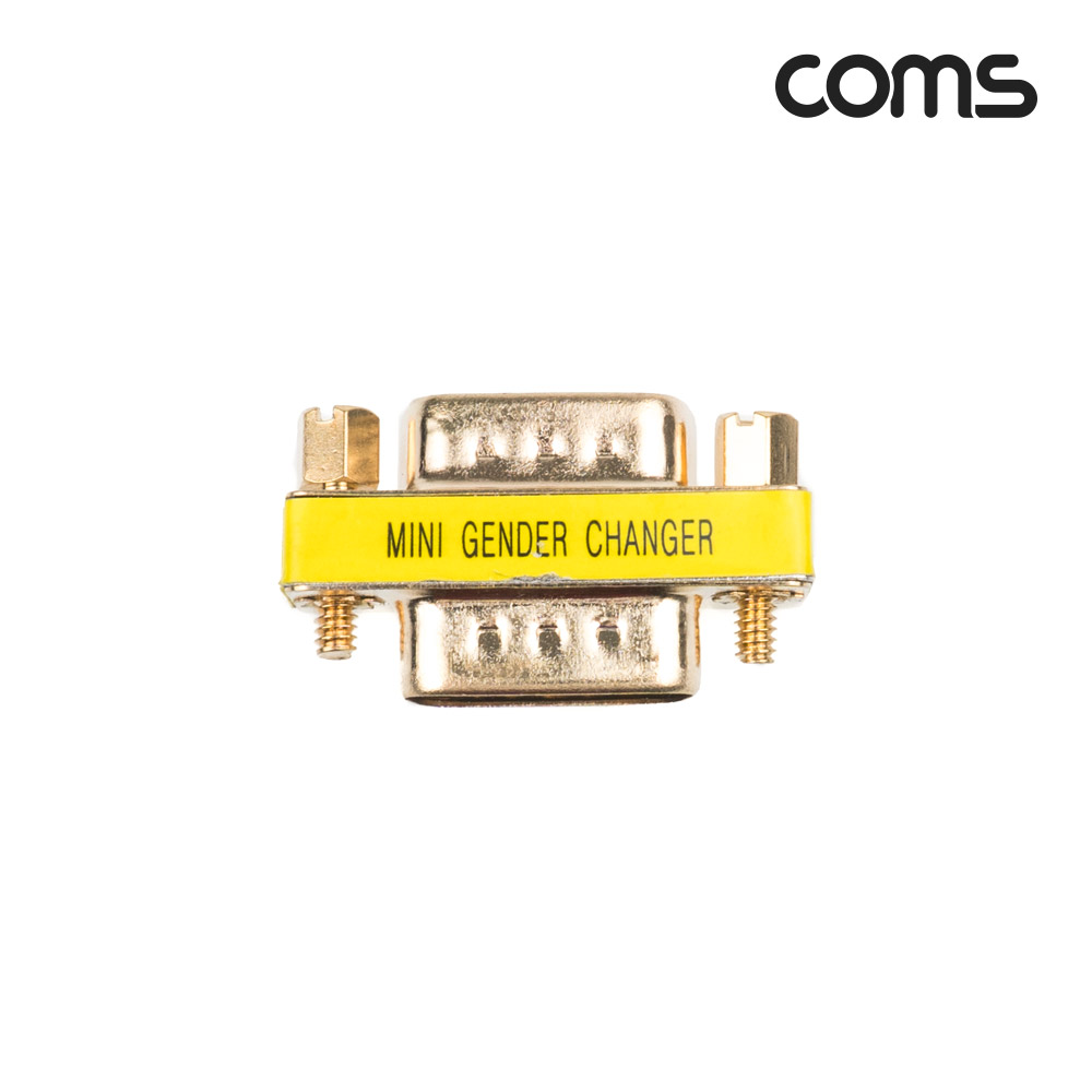 Coms 모니터 젠더(15M/15M), 3열, GOLD Metal / 금도금 / VGA(D-SUB, RGB)