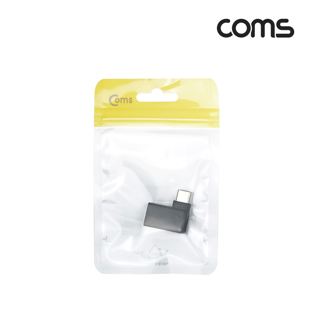 Coms USB 3.1(Type C) 3.0 꺾임 젠더(Type C M to USB Type A 3.0 F) Short, A타입, C타입, Black, 5Gbps 고속전송, 꺽임