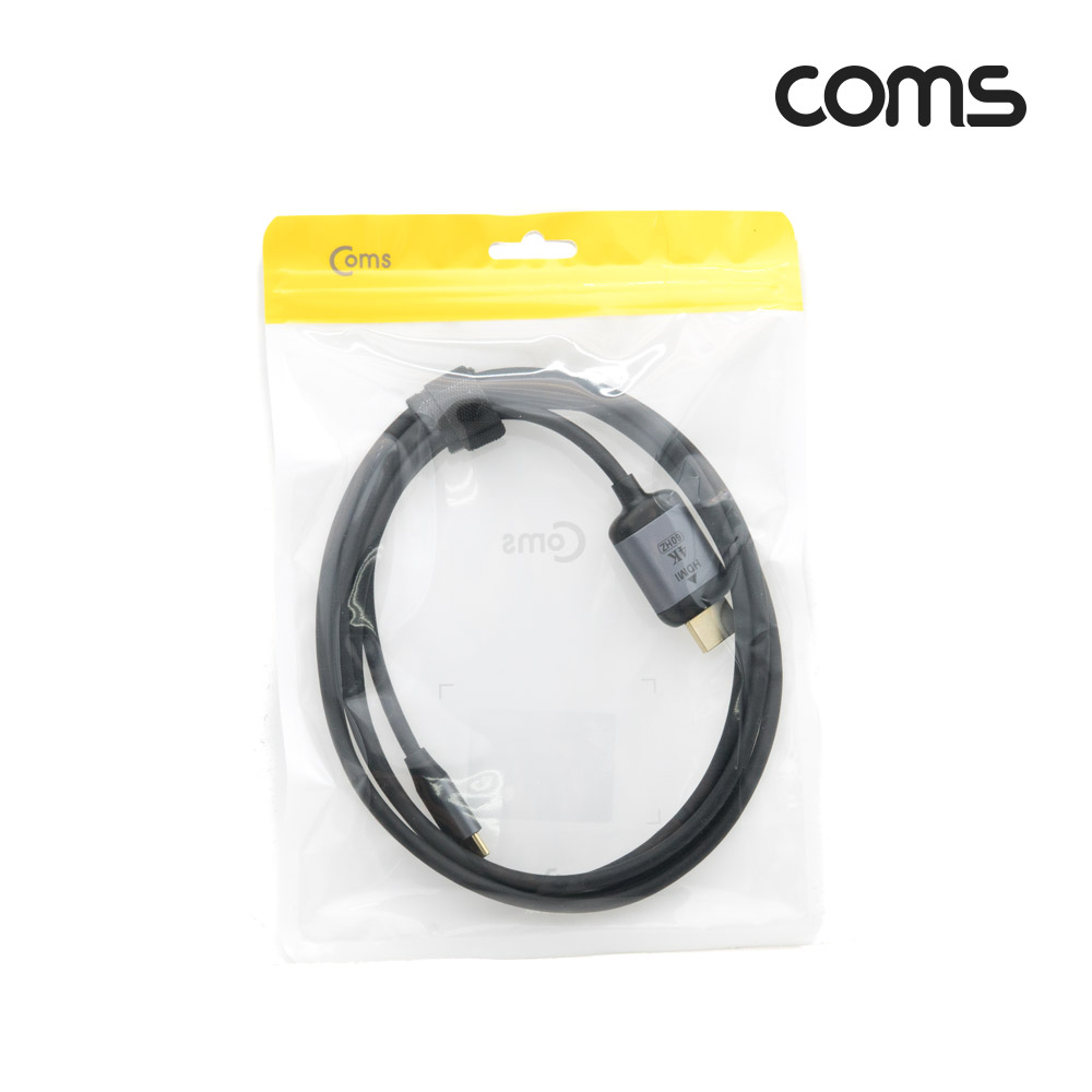 Coms USB 3.1(Type C) 컨버터 케이블 1.8m, C타입 to HDMI 2.0 4K@60Hz UHD