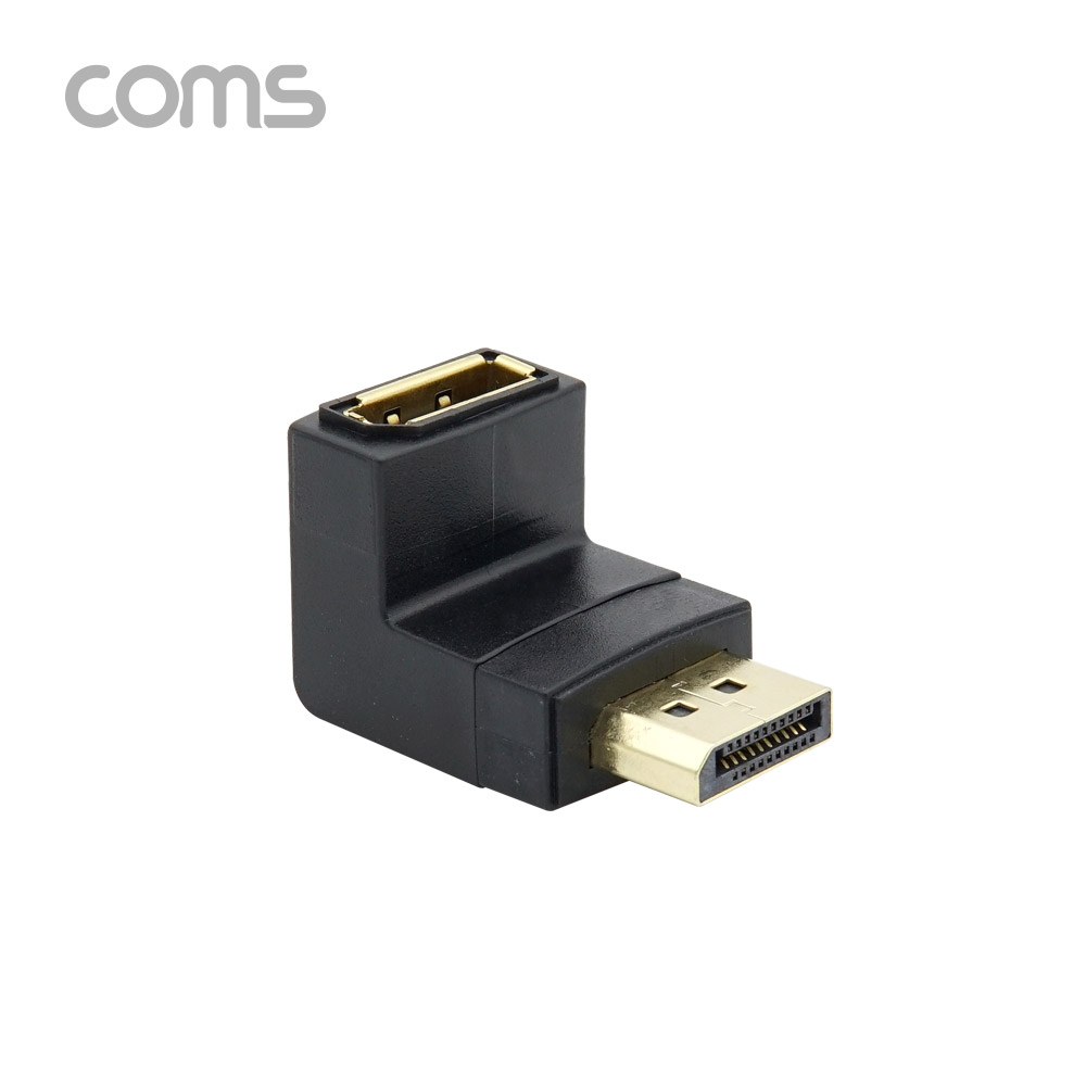 Coms 디스플레이 포트 젠더 연장 DP(M to F),  DisplayPort, 상향꺾임(꺽임)
