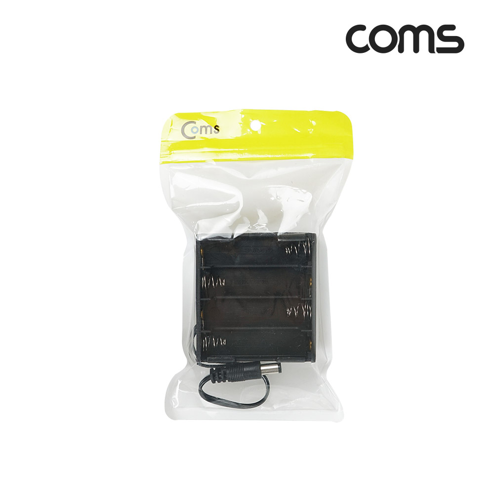 Coms AA 건전지 8구 양면 홀더, DC 12V 잭 외경 5.5(M) Plug, 10cm, 배터리 홀더, 전원 연결