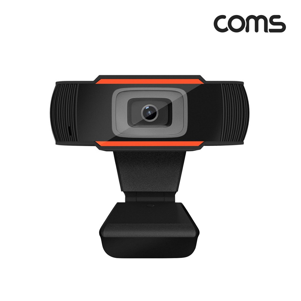 Coms 웹캠, 웹카메라, HD 1280x720P, 화상통화, 스트리밍 방송, 온라인, PC, 노트북, ST 3.5mm, 내장 마이크, 90만 화소
