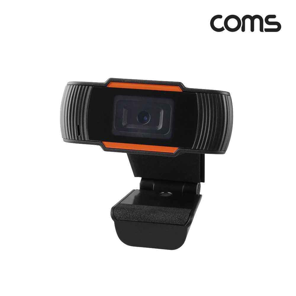 Coms 웹캠, 웹카메라, HD 1280x720P, 화상통화, 스트리밍 방송, 온라인, PC, 노트북, ST 3.5mm, 내장 마이크, 90만 화소