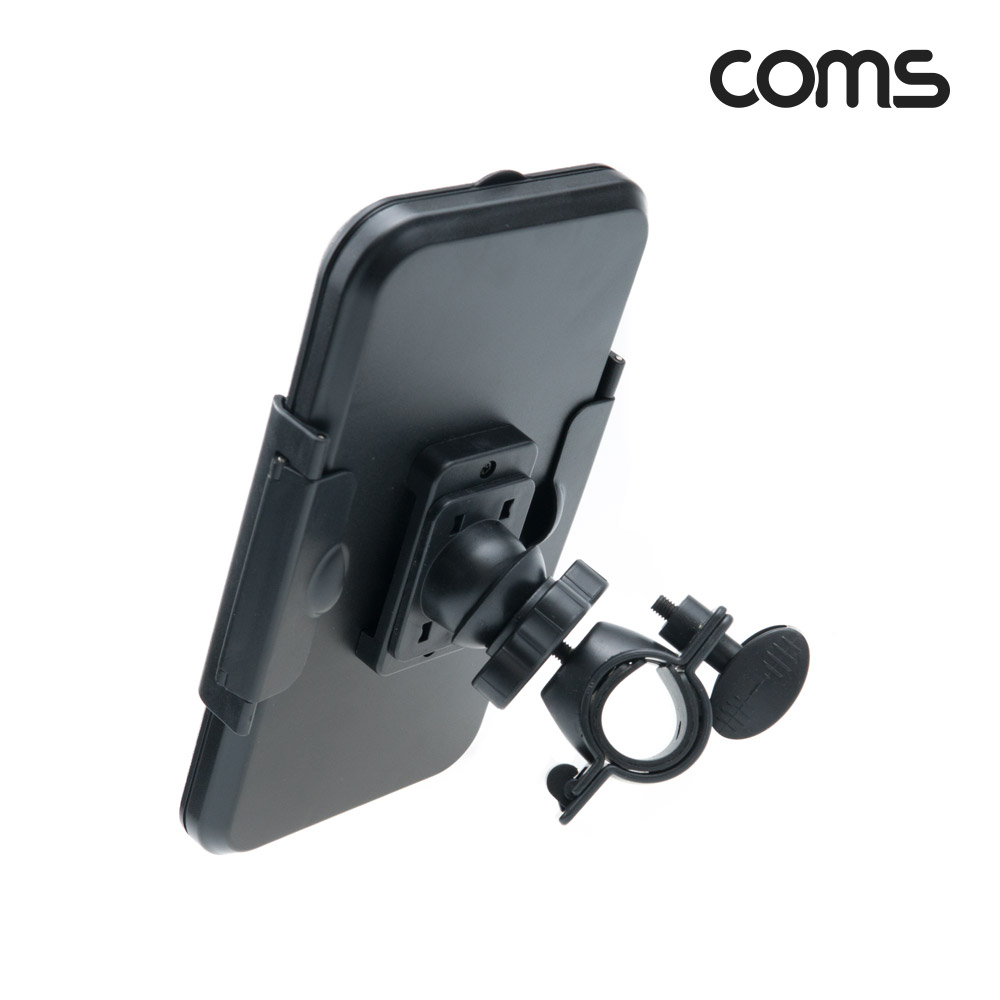 Coms 자전거 스마트폰 거치대, 레저, 방수 케이스, 하드케이스, 충격방지, 휴대폰, 터치, 100x180mm