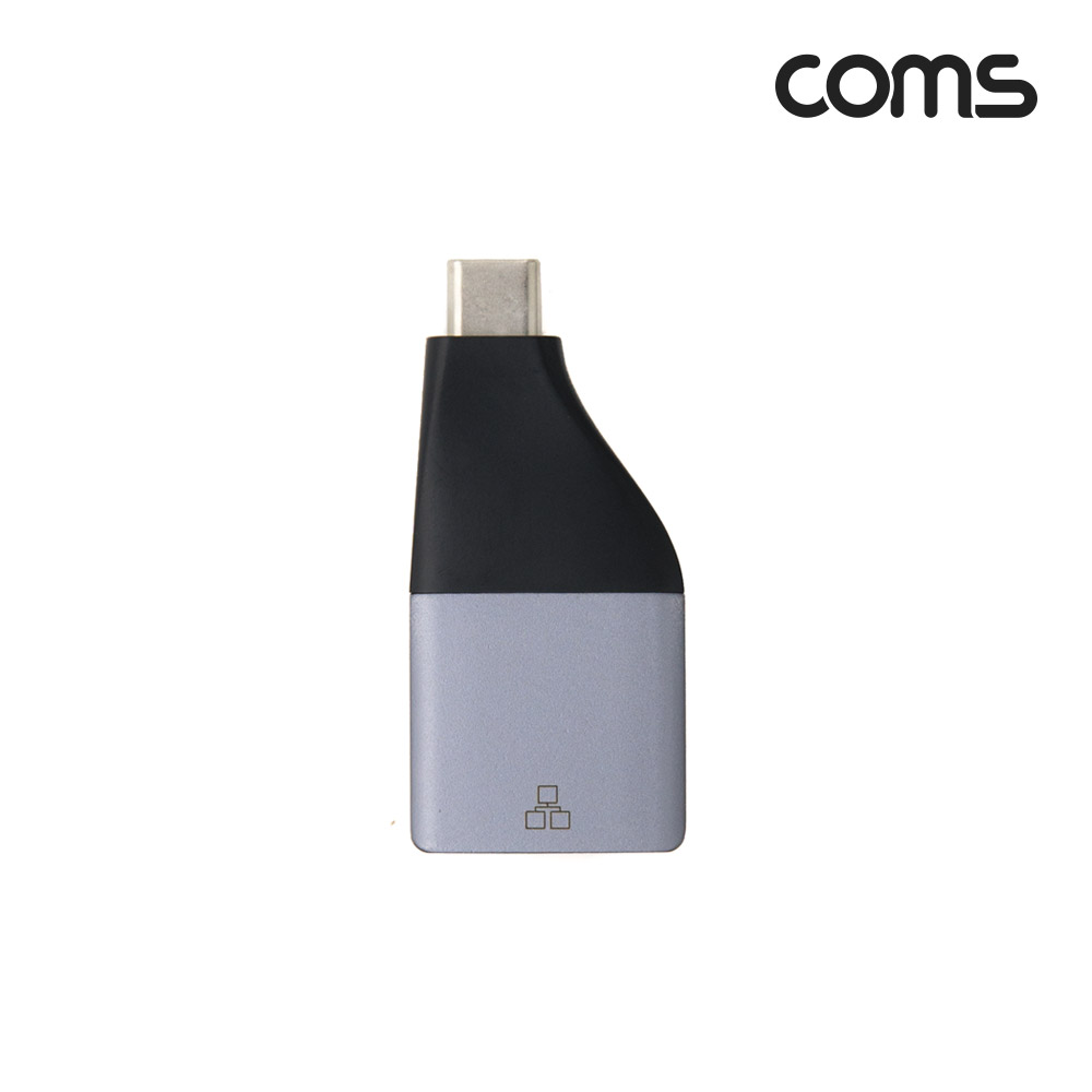Coms USB 3.1(Type C) 컨버터(Gigabit LAN) 변환, Short 젠더형, Type C(M) to RJ45(F), 이더넷 기가 랜, Ethernet Adapter
