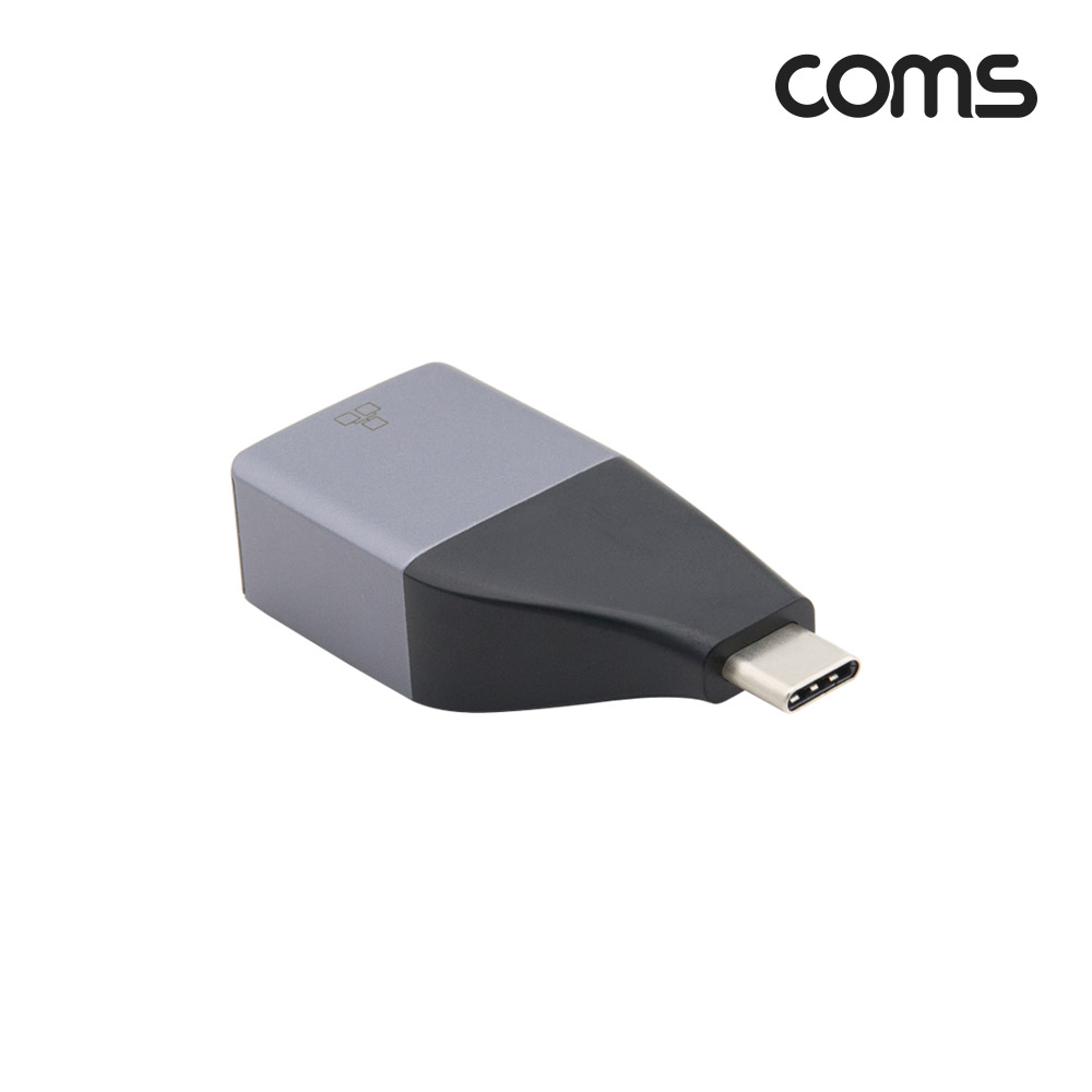 Coms USB 3.1(Type C) 컨버터(Gigabit LAN) 변환, Short 젠더형, Type C(M) to RJ45(F), 이더넷 기가 랜, Ethernet Adapter