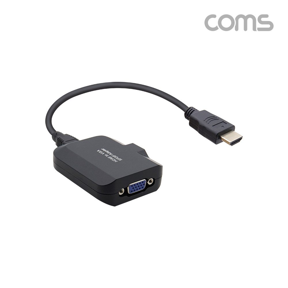 Coms HDMI 컨버터(HDMI to VGA), 오디오 지원, 케이블 분리형, Stereo 3.5mm, SPDIF