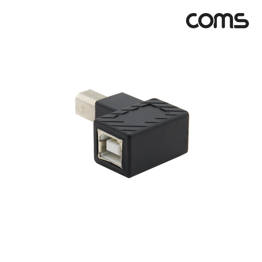 Coms USB 젠더, USB 2.0 B M/F, 좌향 꺾임