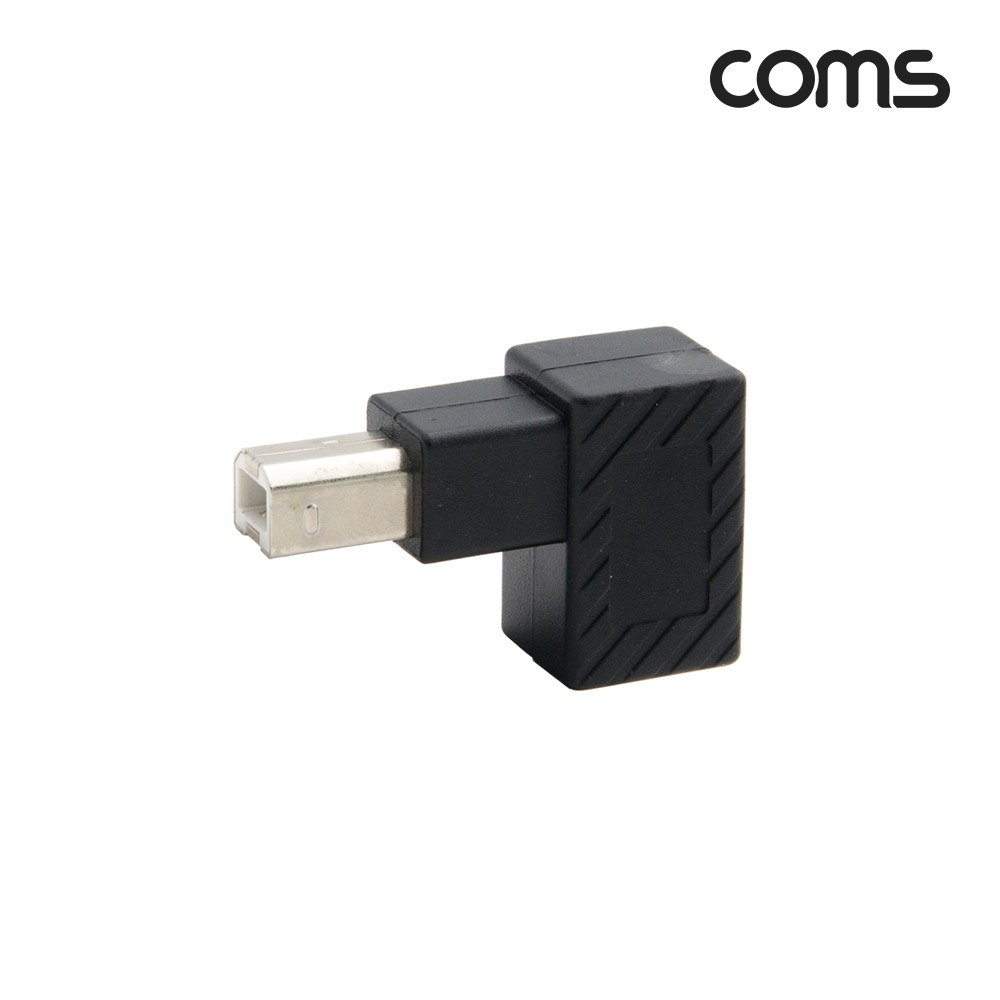 Coms USB 젠더, USB 2.0 B M/F, 좌상향 꺾임