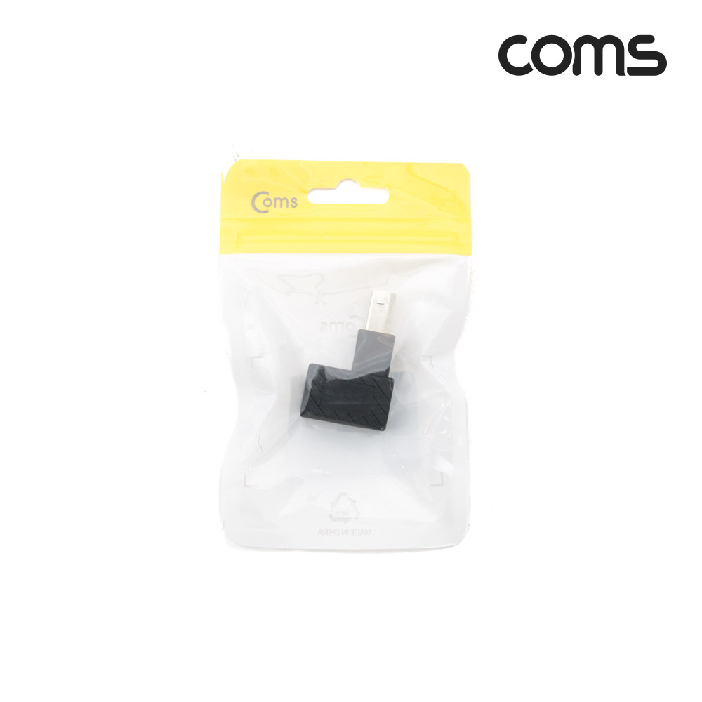 Coms USB 젠더, USB 2.0 B M/F, 좌상향 꺾임