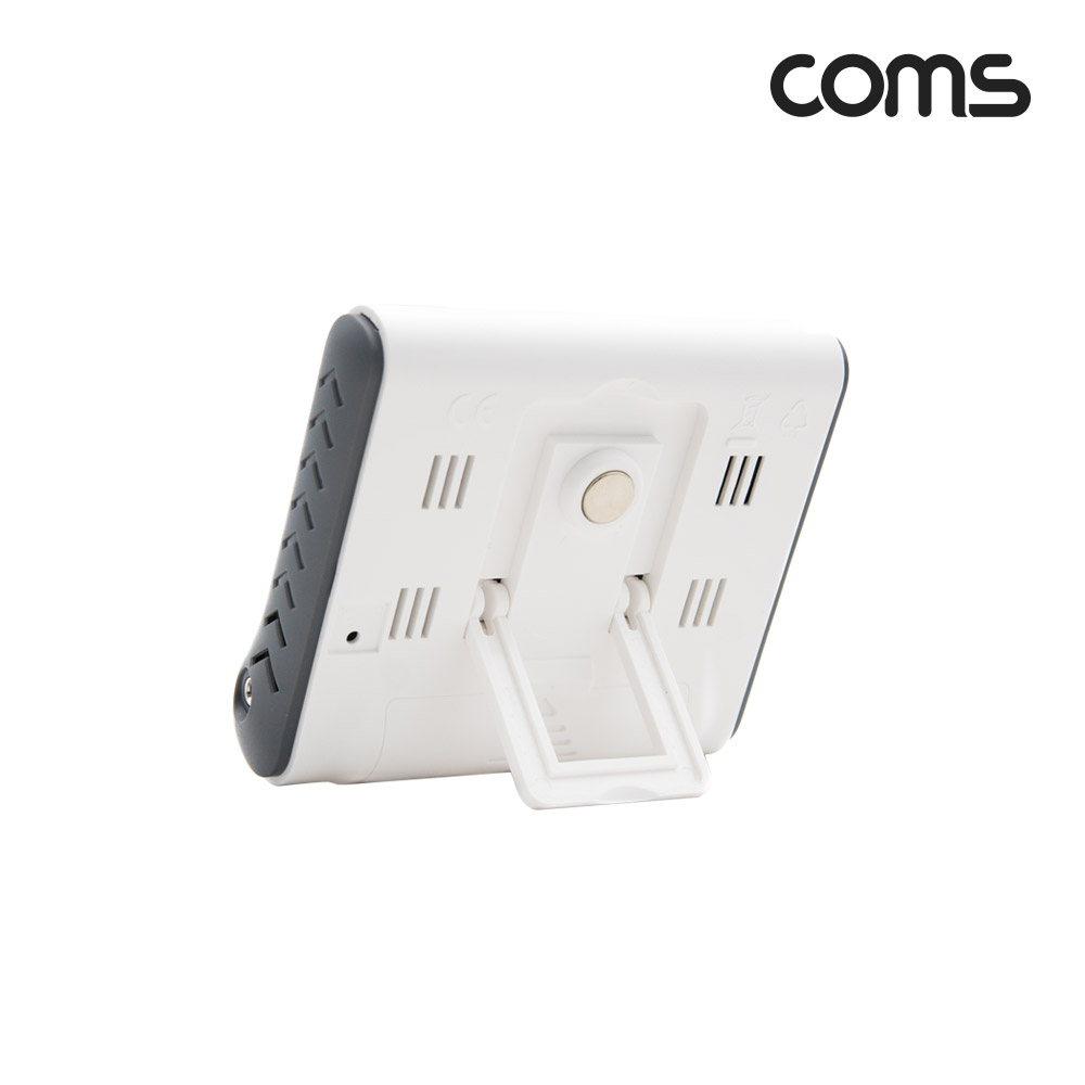 Coms 디지털 온도계, 습도계, 접촉 온도 측정, 실내 온습도 측정, 알람